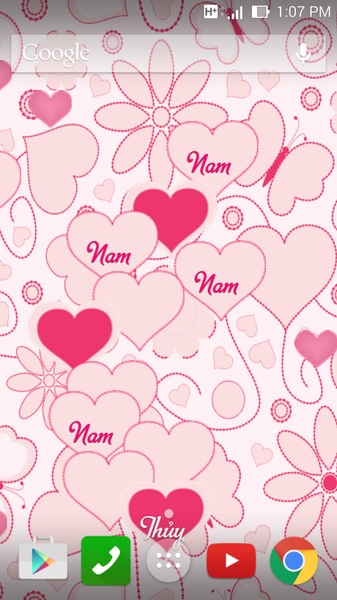 Text Heart Live Wallpaper - Preview 2