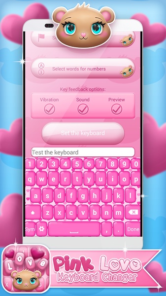 Pink Love Keyboard Changer - Preview 2