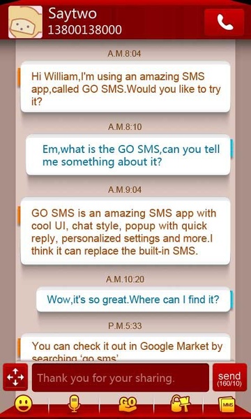 GOSMS SMS Box Theme - Preview 4