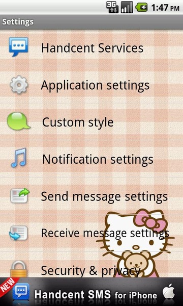 Handcent SMS Skin(Hello Kitty) - Preview 2