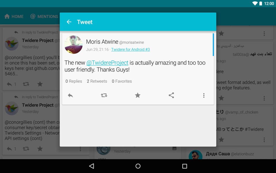 Twidere for Twitter - Preview 1