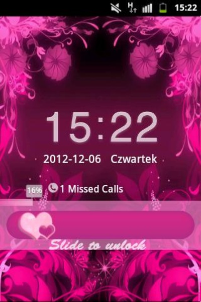 GO Locker Theme Pink Flowers - Preview 4