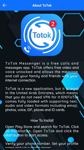 Free ToTok HD Video and Voice Calls Chats Advice - Preview 1