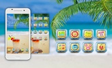 Hot Summer Theme: Tropical Sunny Beach wallpaper screenshot 1