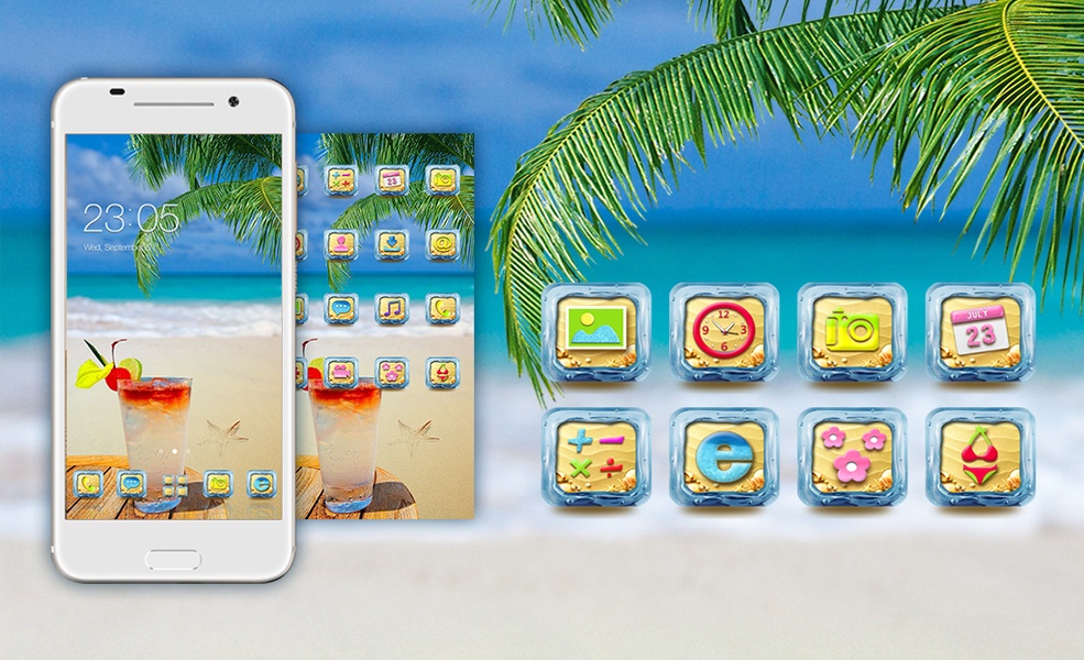 Hot Summer Theme: Tropical Sunny Beach wallpaper - Preview 1