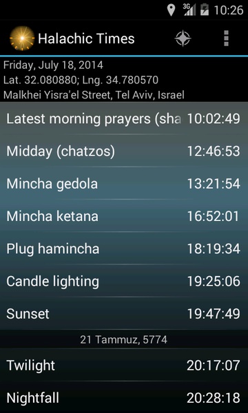 Halachic Prayer Times - Preview 15