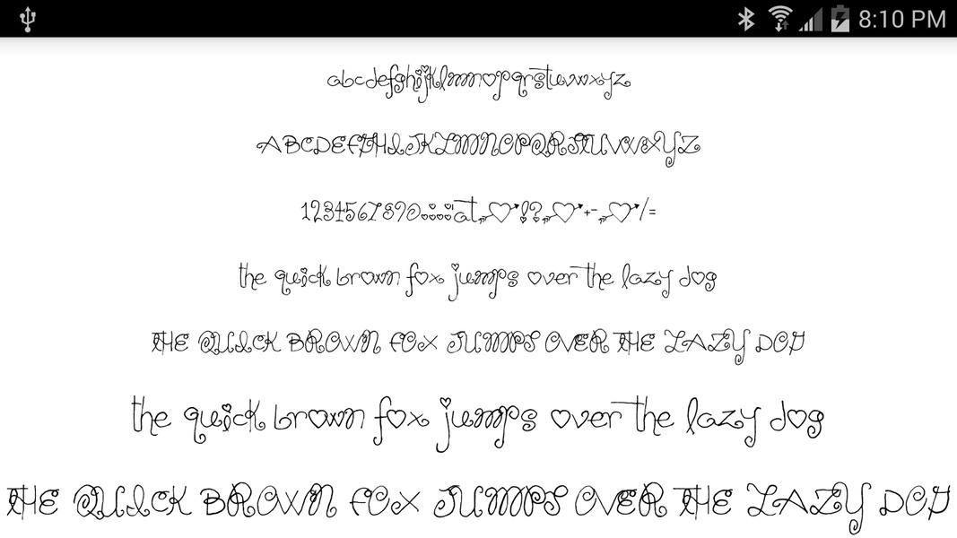 Hearts Fonts 50 - Preview 3