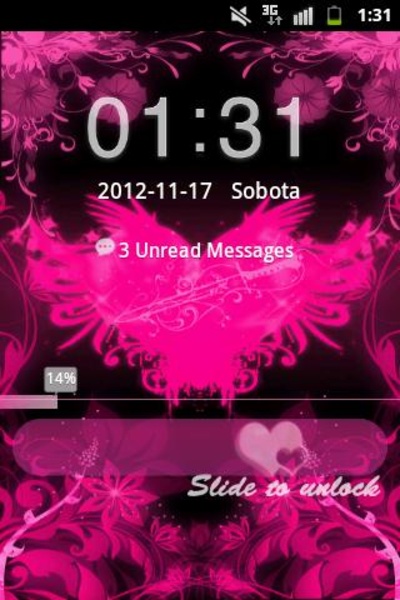 GO Locker Theme Pink Hearts - Preview 2