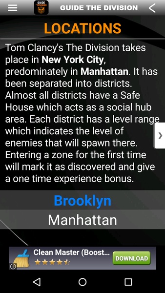 Guide for The Division - Preview 2