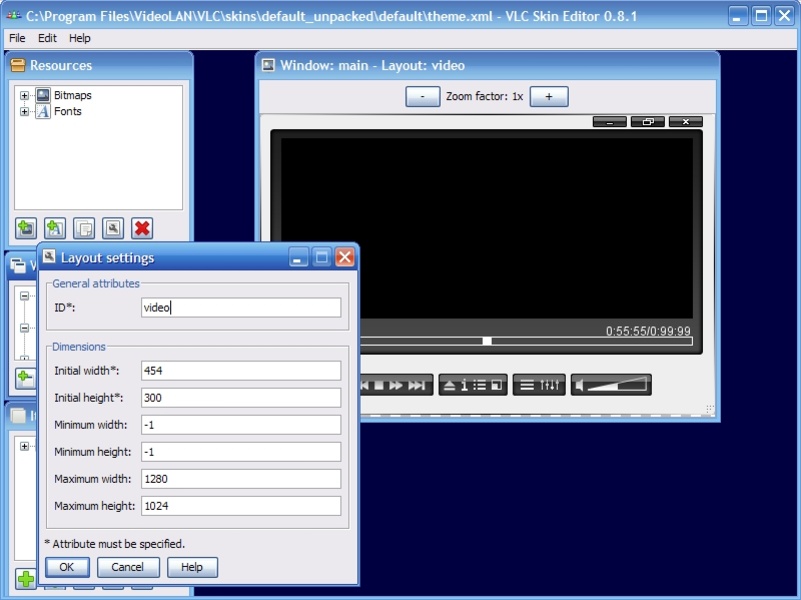 VLC media player - Skin Editor - VideoLAN