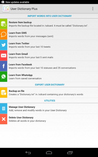 User Dictionary Plus (Free) - Preview 2