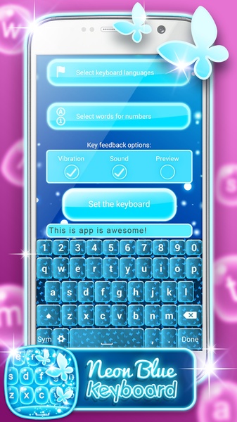 Neon Blue Keyboard Changer - Preview 3