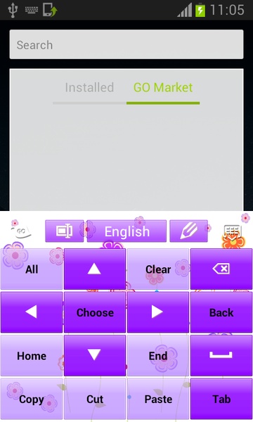 Flowers keyboard theme - Preview 3