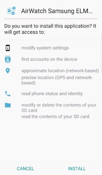 AirWatch Samsung ELM Service - Preview 3