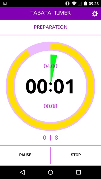 Tabata timer with music - Preview 4