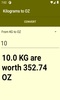 Kilograms to OZ converter screenshot 3