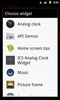 ICS Black Analog Clock Widget screenshot 4