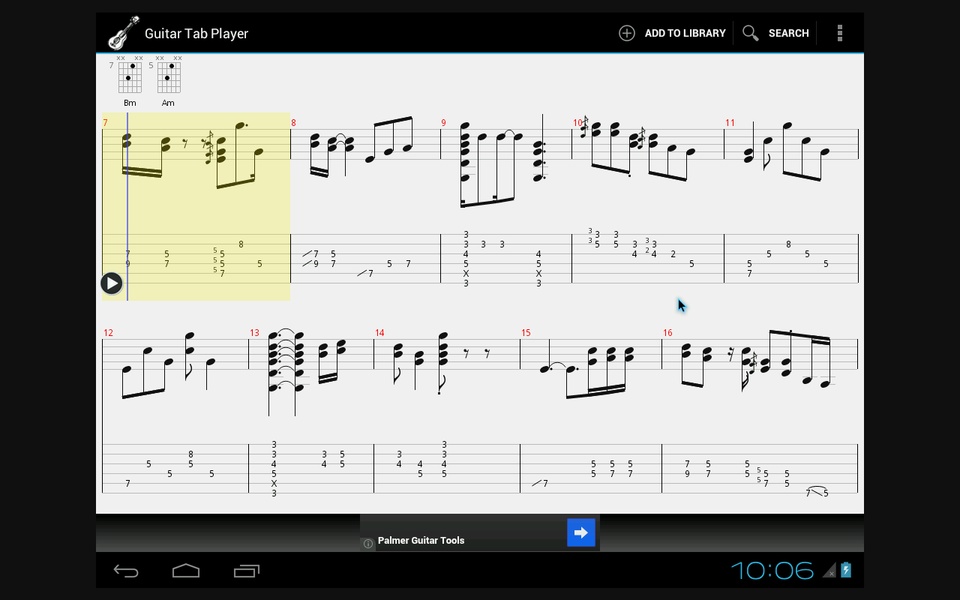 Guitar Tab Player - Preview 1
