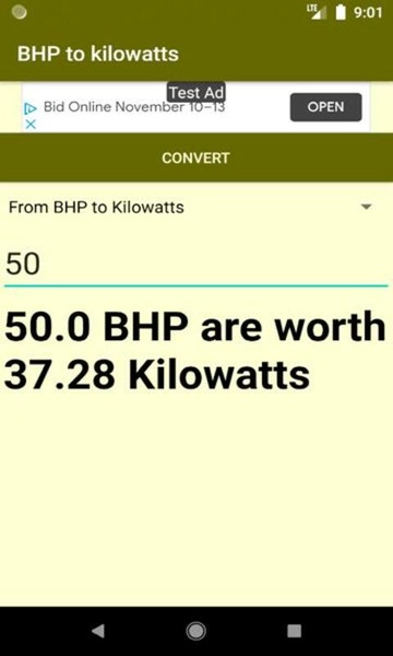 BHP to kilowatts Converter - Preview 3