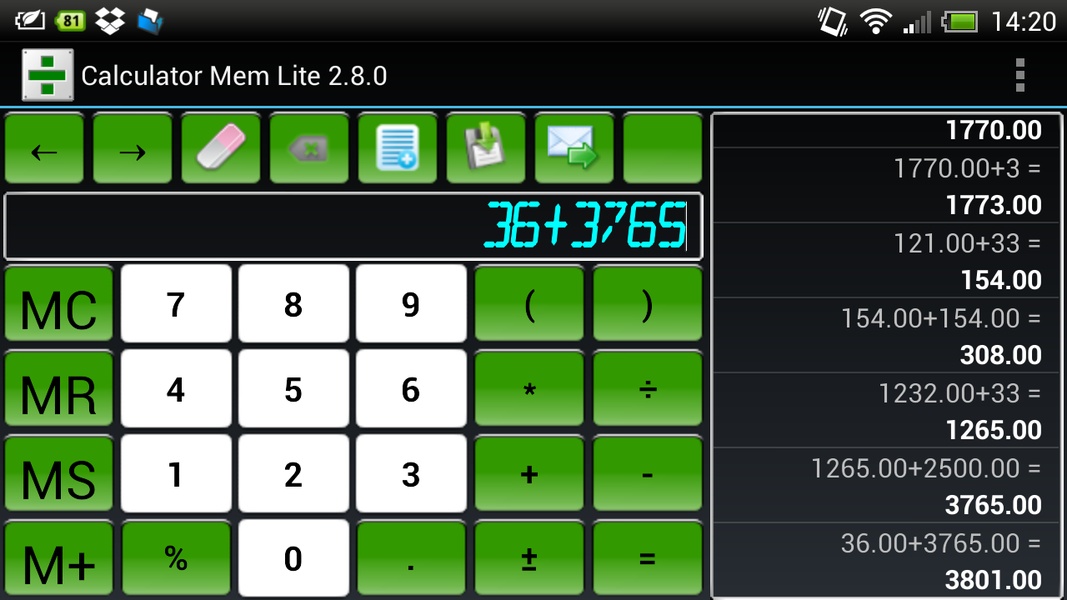 Calculator Mem Lite - Preview 2