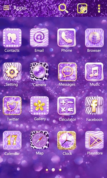 Luxury Purple GOLauncher EX Theme - Preview 3