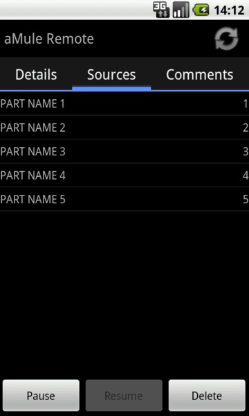 aMule Remote - Preview 1