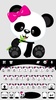 Cute Bowknot Panda Keyboard Th screenshot 1
