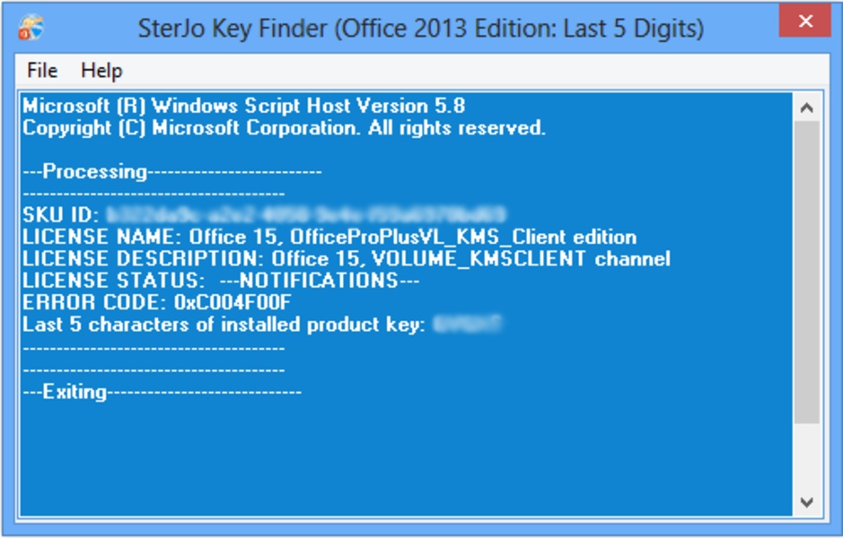 SterJo Key Finder for Windows - Download it from Uptodown for free