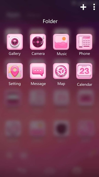 pinky rocket GOLauncher EX Theme - Preview 1