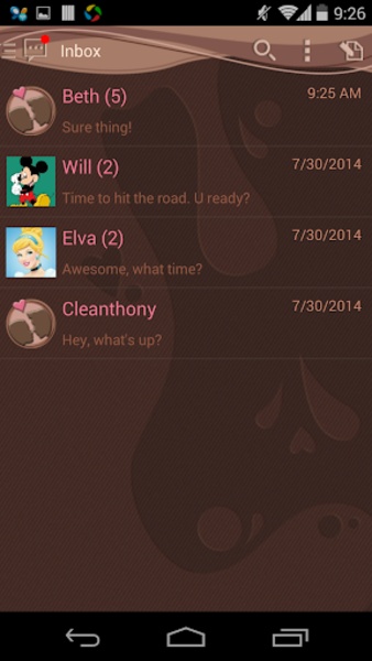 Handcent SMS Skin(Valentine - Preview 8