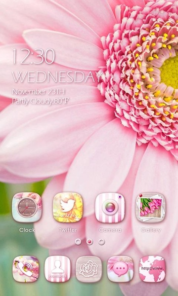 Flower Whisper GOLauncher EX Theme - Preview 5