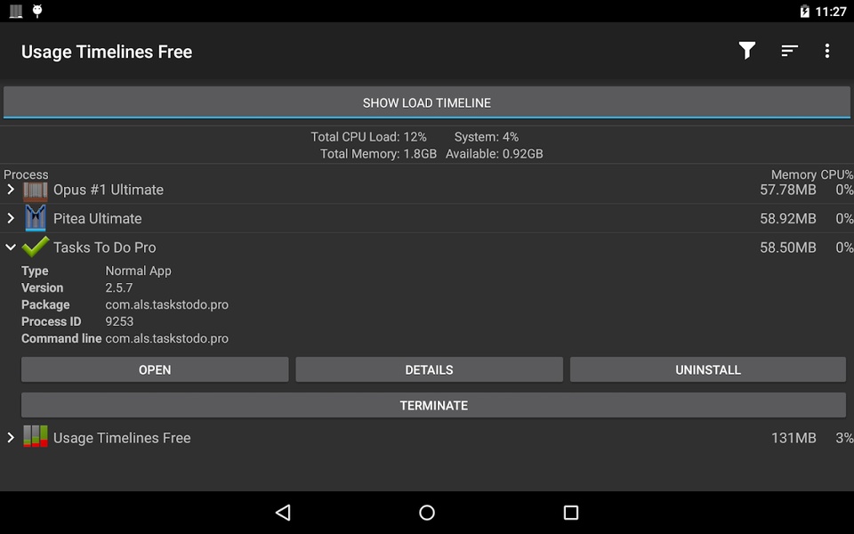 Usage Timelines Free - Preview 2