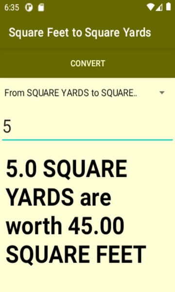 Square Feet to Square Yards converter - Preview 1