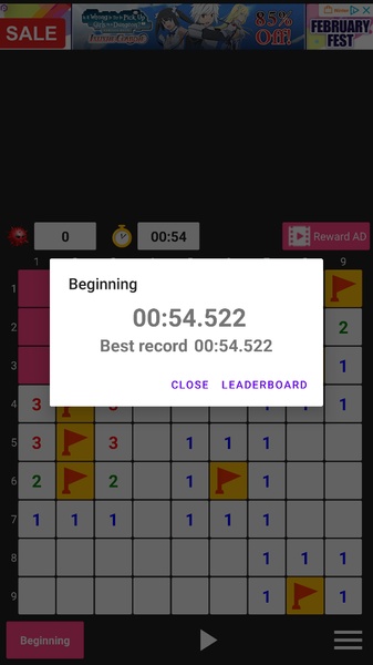 Minesweeper game - Preview 2