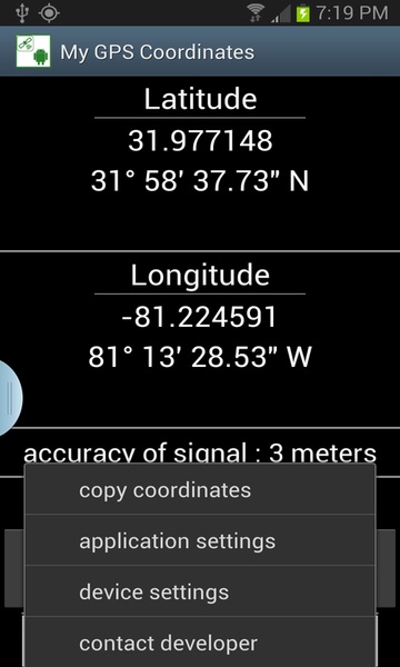 Gps coordinates of my outlet location