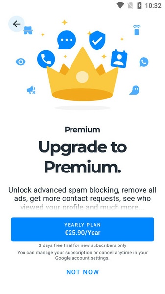 Premium - Be spam free, Be ad free.