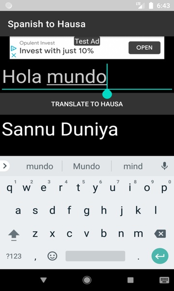 Spanish to Hausa Translator - Preview 3