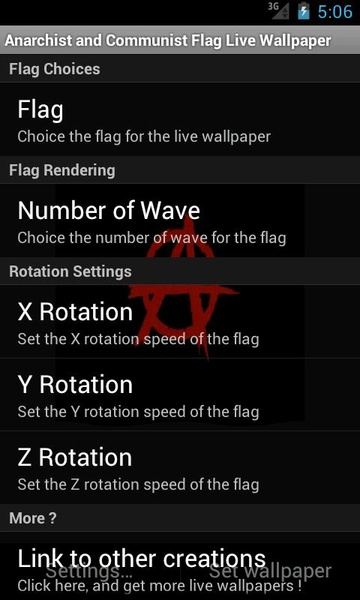 Anarchist and Communist Flag Live Wallpaper - Preview 2
