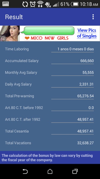 Labor Calculator - Preview 2
