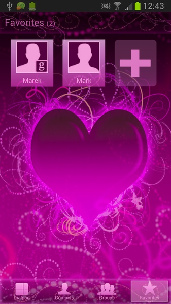 GO Contacts Themes Hearts - Preview 1