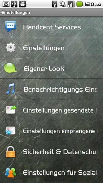 Handcent SMS Germany Language - Preview 1