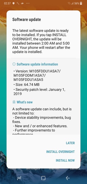 Samsung Software Update - Preview 1