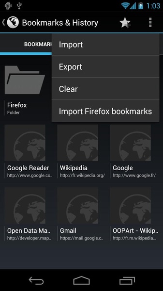 Firefox Bookmarks Importer - Preview 1
