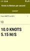 Knots to Meters per second converter screenshot 4