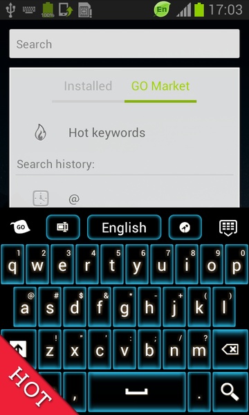 Blue Neon GO Keyboard - Preview 6