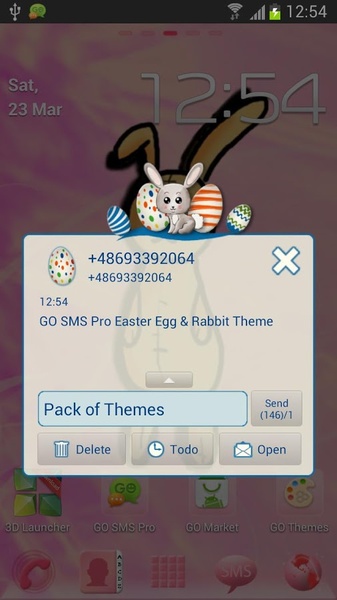 GO SMS Pro Easter Egg Rabbit - Preview 1