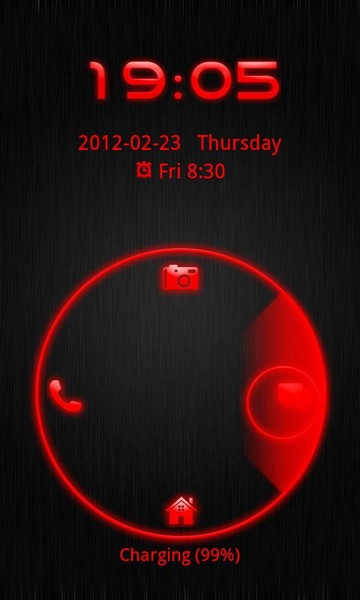 GO Locker Theme Red Tech - Preview 2