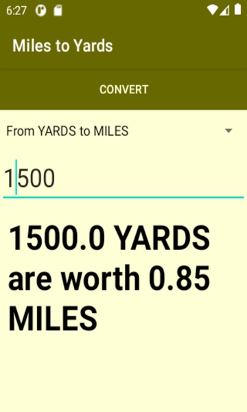 Miles to Yards converter - Preview 1