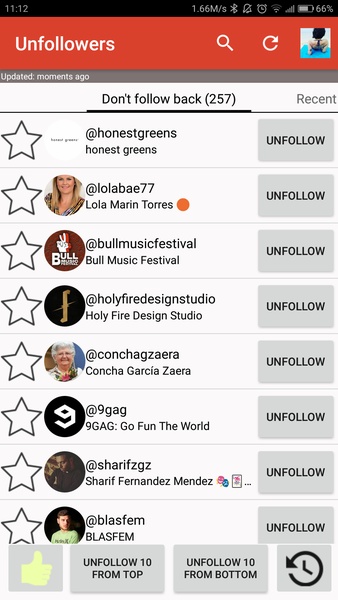 Unfollowers - followers analytics - Preview 1