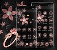 Pink Gold Flower Black Luxury Theme screenshot 5